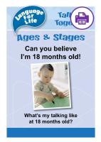 Ages and Stages 1'm 18 Months Old