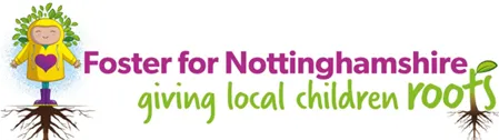 Logo Foster for Nottinghamshire - giving local children roots