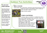 Outdoor fun activties leaflet