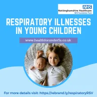 Image shows respiratory illness in young children graphic