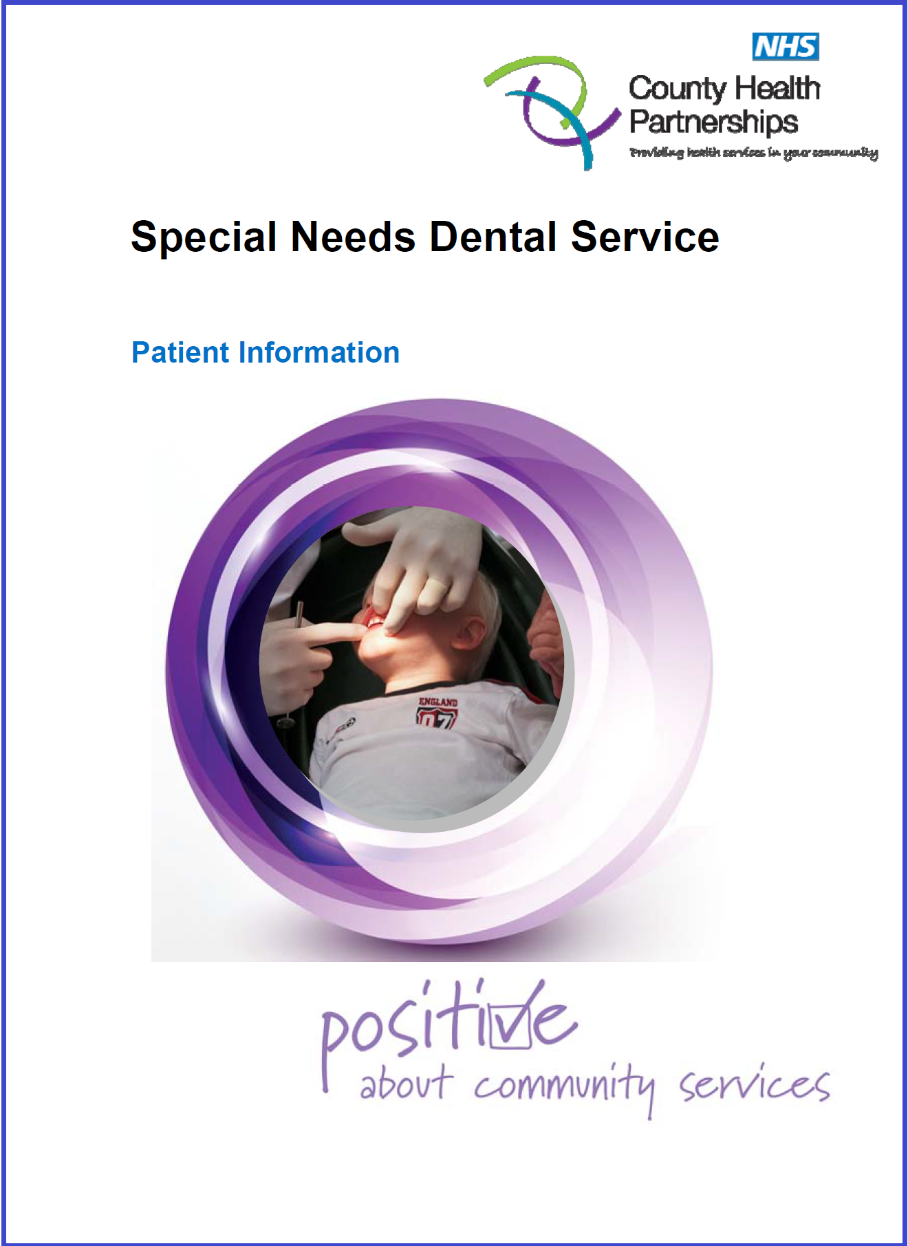 Special Needs Dental Service Leaflet