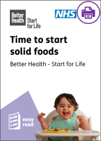 weaning leaflet easy read