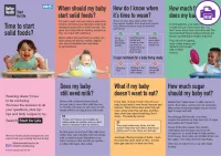 weaning wallchart