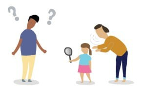 Parent asking child to spy on the other parent