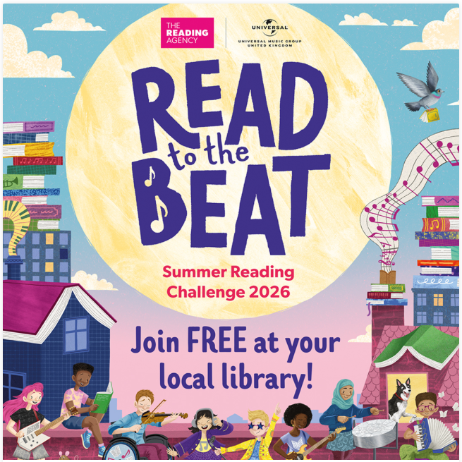 Read to the Beat Summer Reading Challenge 2026, join free at your local library.