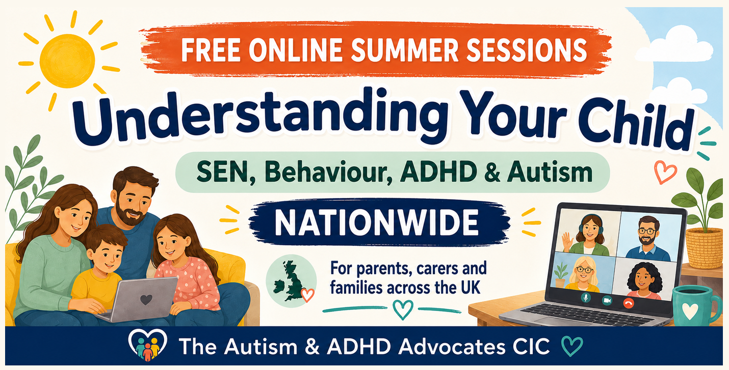 Understanding your child SEN , behaviour, ADHD and Autism. Nationwide for parents, carers and families across the UK