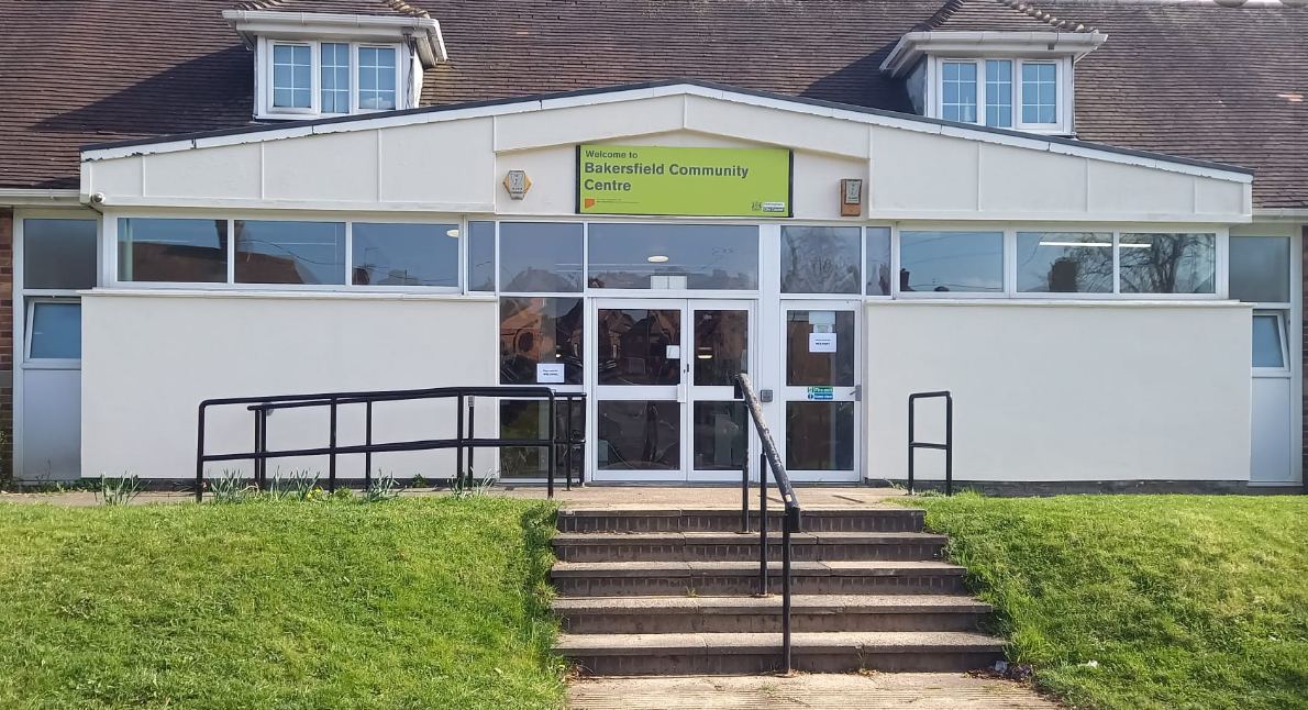 Image of front of Bakersfield community centre building