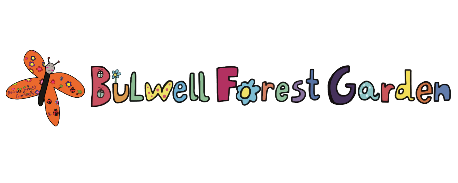 Logo: Butterfly with text Bulwell Forest Garden